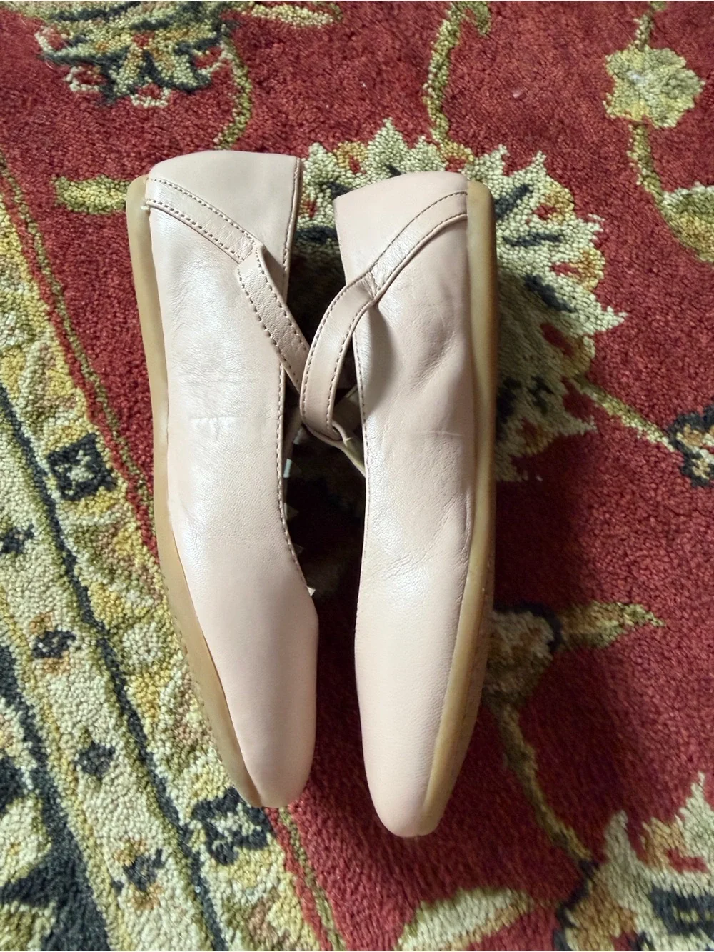 Gianni Bini Girls Pink T‑Strap Dress Flats with Stud Accents
